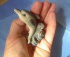 Souvenir Pottery Marine Home Decor Dolphin on Wave Sea Life figurine miniature