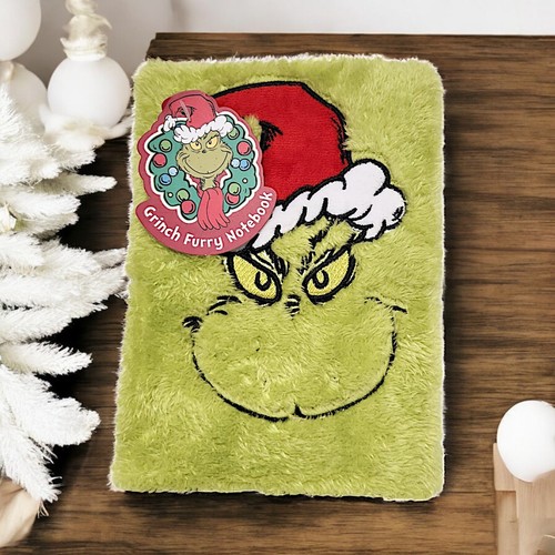 Grinch Furry Notebook Soft Plush Cover Festive Holiday Gift - Picture 10 of 16