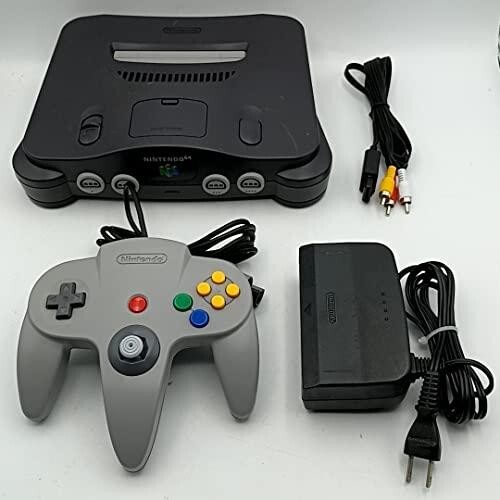 GEBRAUCHT Nintendo 64 N64 schwarze Konsole, Controller NUS-001 - Bild 1 von 6