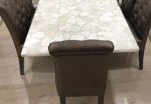 72" x 36" Luxurious White Quartz Coffee Table Top - Rectangle Dining Kitchen - 第 2/5 張圖片