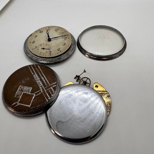 Swiss Pocket Watch Mechanism Geneve Vintage Antique Chronometre Military Rare - Picture 16 of 24
