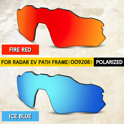 Ice Blue & Fire Red POLARIZED Lenses for Oakley Radar EV Path OO9208, 1.5MM