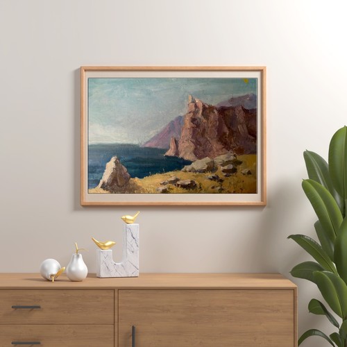 Oil Painting Black Sea Unknown Artist Unframed Original Home Decor Art nAAA2329 - Picture 2 of 14