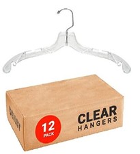 Clear Plastic Hangers 12 Pack Shirt Hangers Clear Plastic Hangers Crystal for