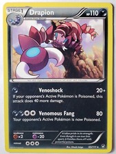 Drapion 65/111 PL Rare Non Holo XY Furious Fists Pokemon Card Hitoshi Ariga Art