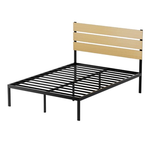Artiss Bed Frame Double Size Metal Base Mattress Platform Foundation Black PAULA - Picture 7 of 7