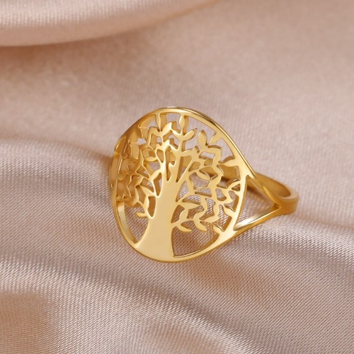 Anillo Árbol de la Vida de Acero Inoxidable Mujeres Vikingo Amuleto Anillos para Dedos Joyería - Imagen 2 de 17
