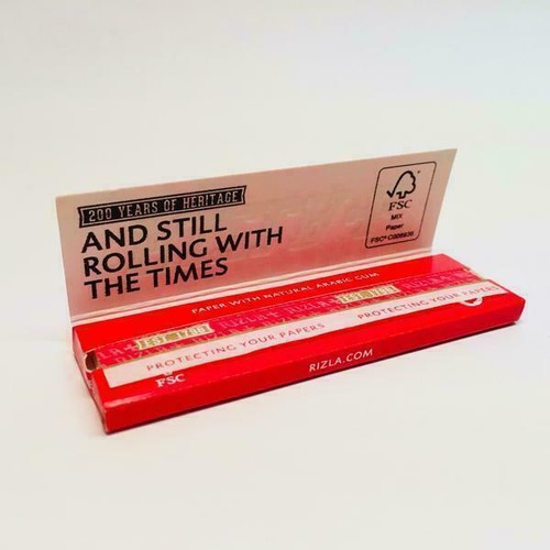 Rizla Cartine Rossa Corta Red Rolling Papers, páipéar 50 broszur - Zdjęcie 3 z 3