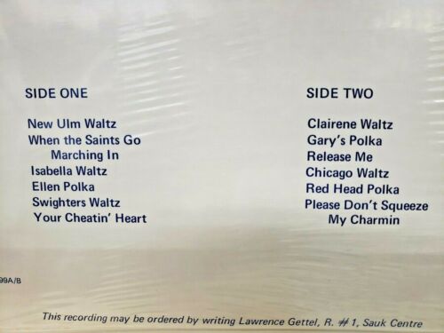 Gettel's Concertina Band Sealed Vinyl LP's Sauk Centre MN Dance and Enjoy - Imagen 3 de 3