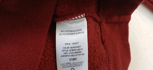 Garanimals Boys Lot of 2 Burgundy & Gray Graphic Sweatshirts Size 5T - Picture 8 of 15