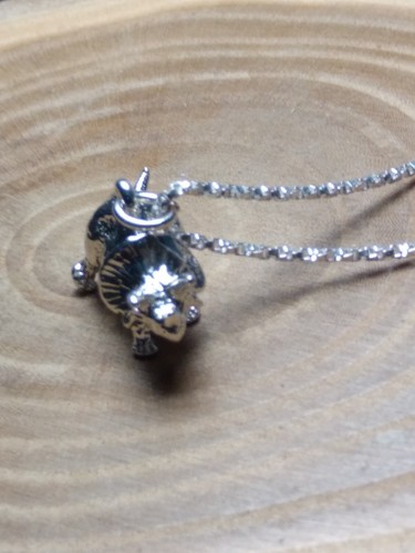 CUTE TRICERATOPS STERLING SILVER PENDANT WITH CHAIN - Picture 3 of 3
