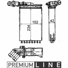 Wärmetauscher Innenraumheizung MAHLE für PEUGEOT 306 Schrägheck (7A/ 7C/ N3/ N5)