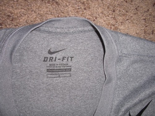 BUTLER FOOTBALL gray athletic Nike Dri Fit short sleeve shirt men's Large - Picture 3 of 3