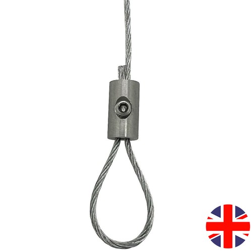 Lawnmower Cable Repair Wire Rope Loop Clamp Grip 1.0mm and 1.5mm | UK STOCK - 第 1/3 張圖片