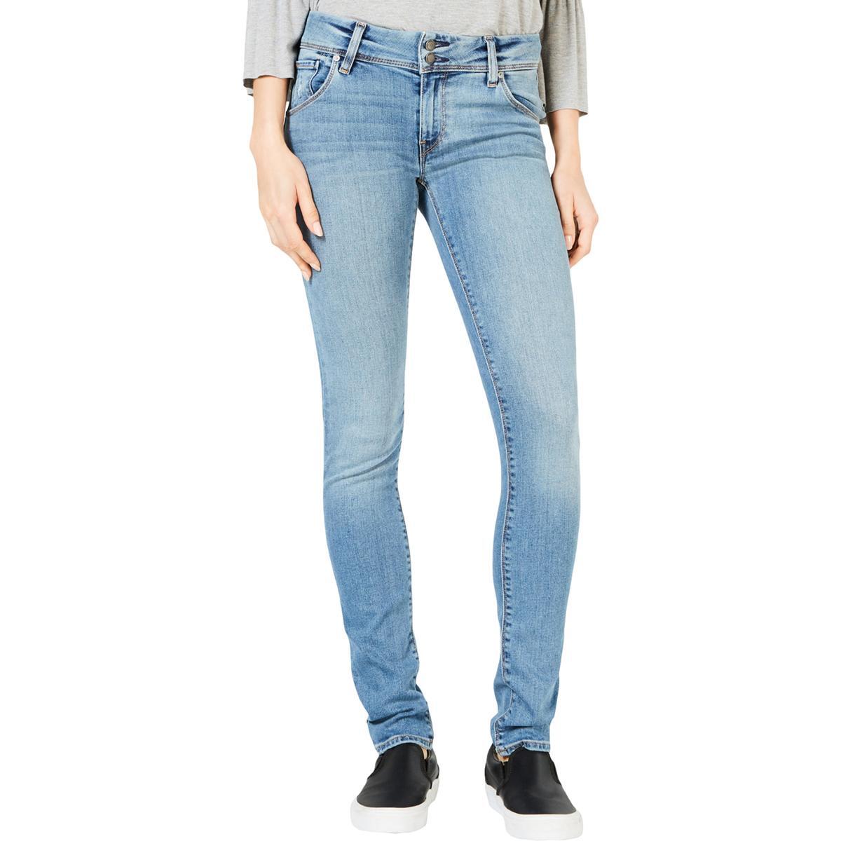 Джинсы-скинни Hudson Womens Collin Blue средней посадки, скинни средней стирки, 25 BHFO 3939