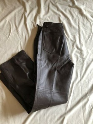 chocolate brown leather pants