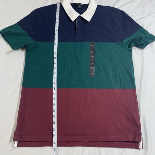 Banana Republic Herren Poloshirt Colorblock weinrot, grün, blau neu Medium - Bild 5 von 7
