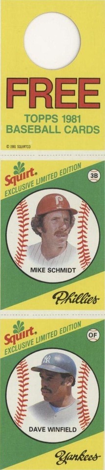 1981 Topps Squirt Exclusive Limited Edition - Dave Winfield Mike Schmidt #8-19 - 1 of 1