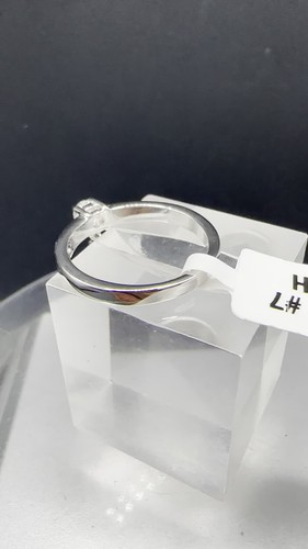 charm ring cross ladies dangle solitaire simulated diamonds clear designer w293 - Video 1 of 1