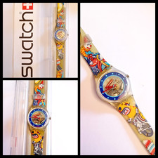 Swatch Gent Nuovo NOS Tin Toy GK155 1992 Vintage Orologio da polso Anni 90