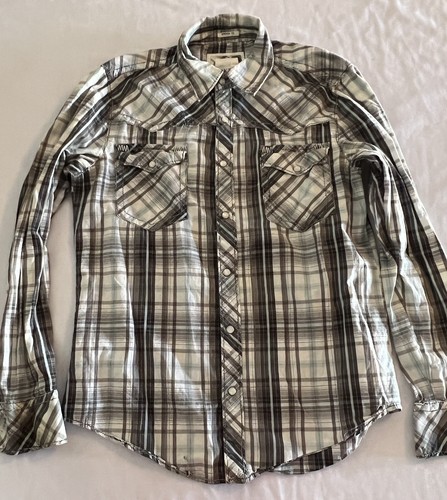 S BKE Athletic Fit Small Mens Plaid Long Sleeve Button Front Shirt Winter Fall - Picture 1 of 12