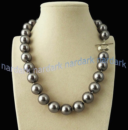 Rare Huge 14mm Genuine Mix Color South Sea Shell Pearl Round Beads Necklace 18'' - Picture 11 of 51
