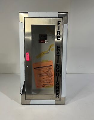 LARSEN'S Flame Shield Recessed Stainless Steel Extinguisher Cabinet WHI-289357