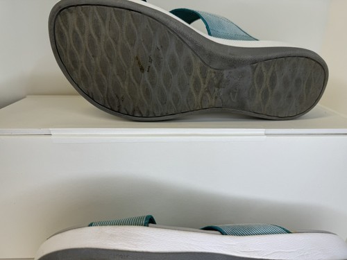 Clarks Women's Cloudsteppers Slides Sandals Cushion Soft Aqua Size 9M - Picture 5 of 6