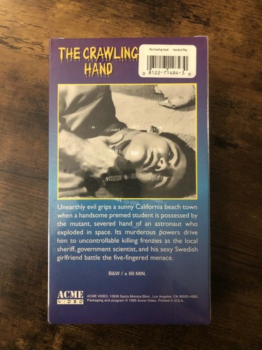 The Crawling Hand VHS SEALED Acme Video Horror - Picture 2 of 2