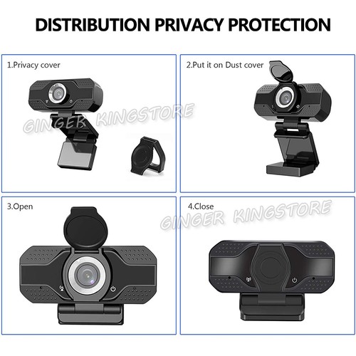 1080P Webcam Full HD USB 2.0 PC Desktop Laptop Web Camera with Microphone AU - Picture 4 of 9
