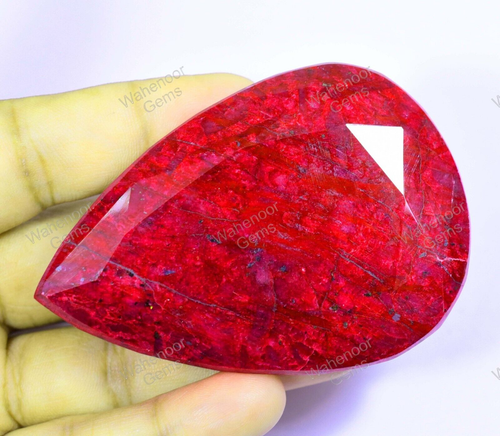 560,00 Ct natürlicher riesiger blutroter Rubinbirne zertifizierter loser Edelstein - Bild 6 von 6