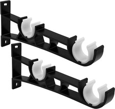 Curtain Rod Brackets Double Curtain Rod Hooks Heavy Duty Curtain Rod Holder B...