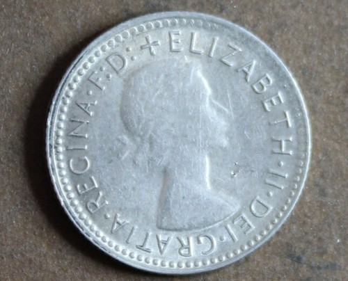 * 1962 SIXPENCE VF MISS STRUCK REVERSE OFF CENTRE #ZBF71 - Picture 2 of 9