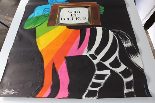 AFFICHE TV CONTINENTAL EDISON CENTAURE ARC EN CIEL magasin LGBT GAY PRIDE 1967 sign ERIC
