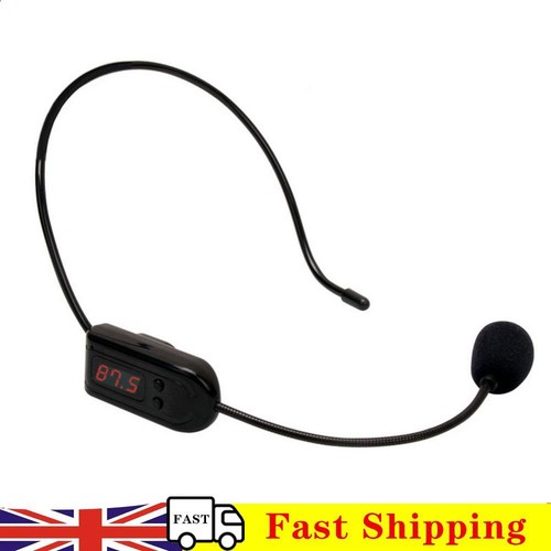 FM Wireless Microphone Headset Megaphone Radio Mic for Loudspeaker