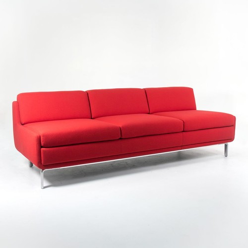 2008 Gaia Three Seat Armless Sofa by Arik Levy for Bernhardt Design w Red Fabric - Picture 7 of 8