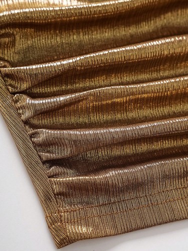 Womens Shiny Sleeveless Crop Shoulder Straps Tight Waist Cinching Top Clubwear - Bild 9 von 123