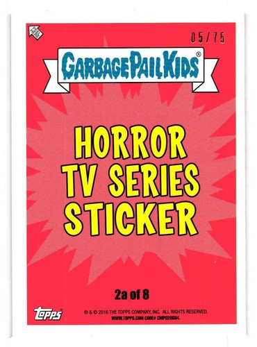 2016 GARBAGE PAIL KIDS SERIES 2 PRIME SLIME TRASHY TV PICK YOUR CARD BLOODY RED - Picture 24 of 323