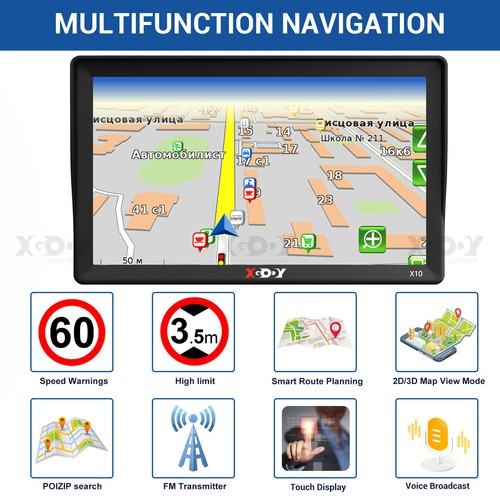 XGODY 9'' Truck GPS Navigation HGV Lorry Navigator 16GB 256MB 2024 Australia Map - Picture 11 of 15