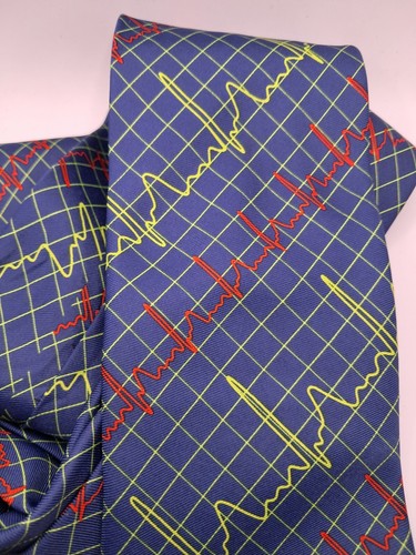 Heart Beat Rate Neck Tie Medical ER Doctor Physician Healthcare Cardiologist - Picture 8 of 8
