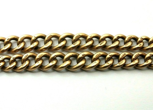 Unisex/Ladies/Gents 9ct rose gold Albert chain with a T-bar and Fob attached - Picture 4 of 10