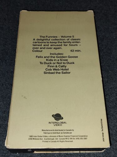 The Funnies Vol 5 VHS Felix And The Golden Goose Classic Animated Family Fun - Picture 2 of 6
