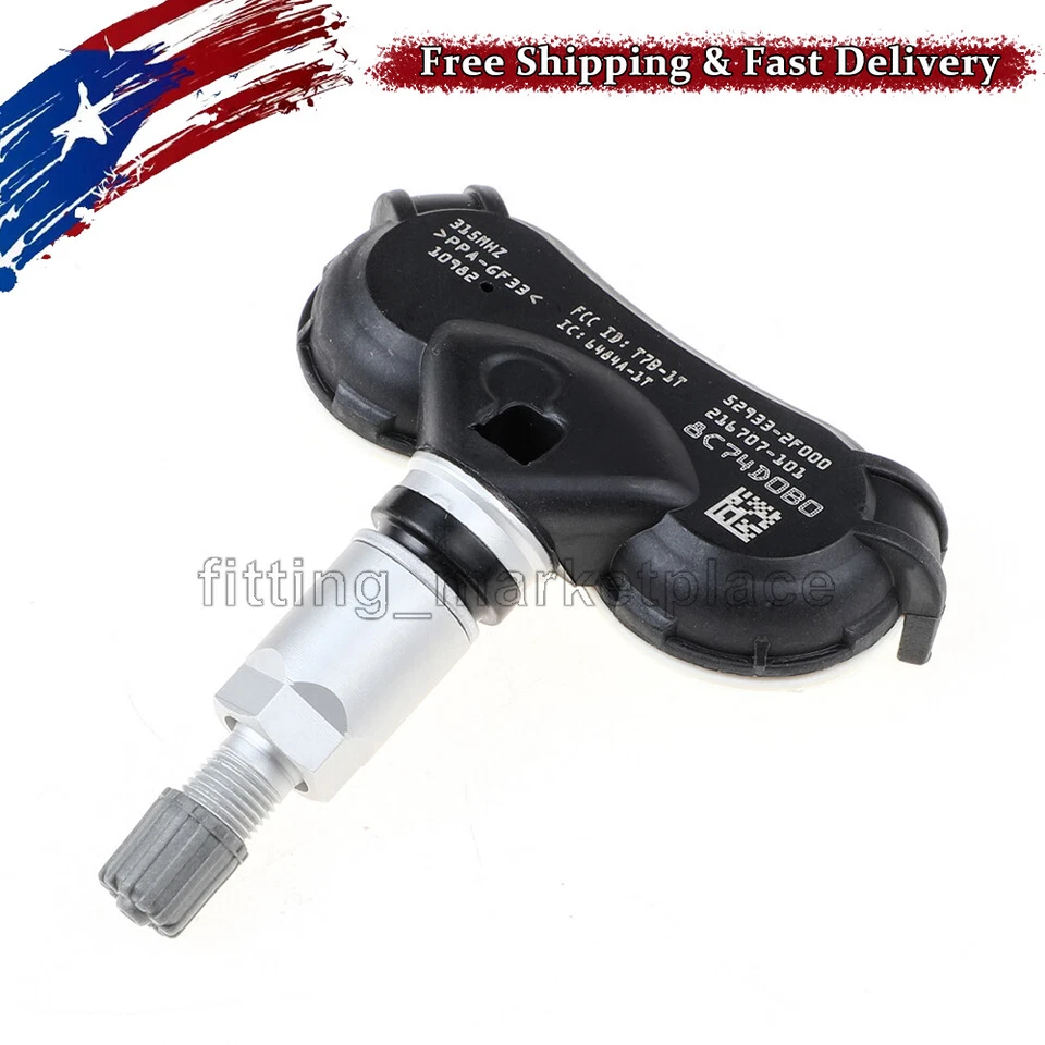 Sensor monitor de presión de neumáticos 4 piezas 52933-2F000 TPMS para Kia Rio Hyundai Genesis Foto 2 de 4