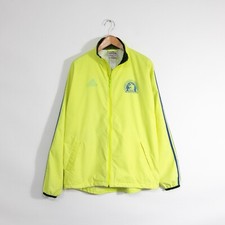 Vintage Adidas 1998 Boston Marathon Windbreaker Jacket Mens XL Distressed Yellow