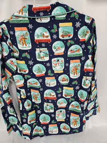 Nick & Nora CALCETÍN MONO NAVIDAD INVIERNO Globo de nieve Pijama TOP MUJER M NUEVO - Imagen 2 de 17