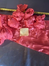 60pcs Satin Red Chair Sash Knots Party Banquet Chair Tie Back Belt Decoration