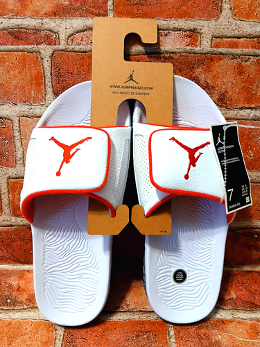 Nike Air Jordan Hydro 3 Retro Slides White University Red 854556-103 Size 7