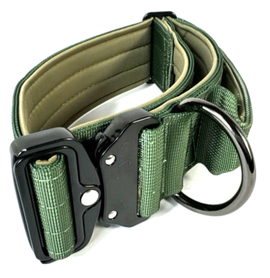 Spark Paws Taktisches Hundehalsband Gr.M 43-58cm Halsband m Griff Navy  Green NEU | eBay.de