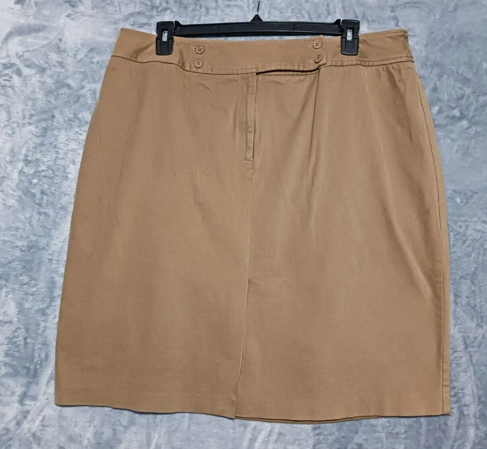 Falda Nine Company Mujer 22W Elastizada Bronceado Marrón Claro Abertura Modesta Minimalista Foto 2 de 4