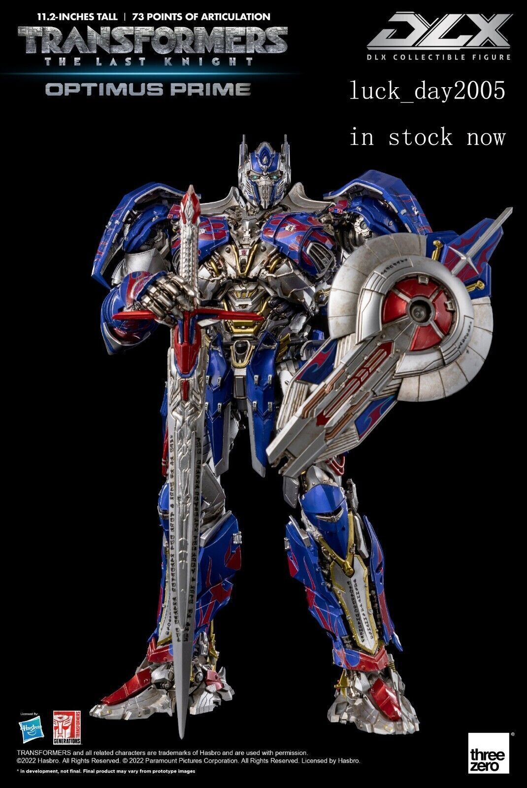 ThreeZero Transformers: The Last Knight Optimus Prime DLX 11.2" Action Figure